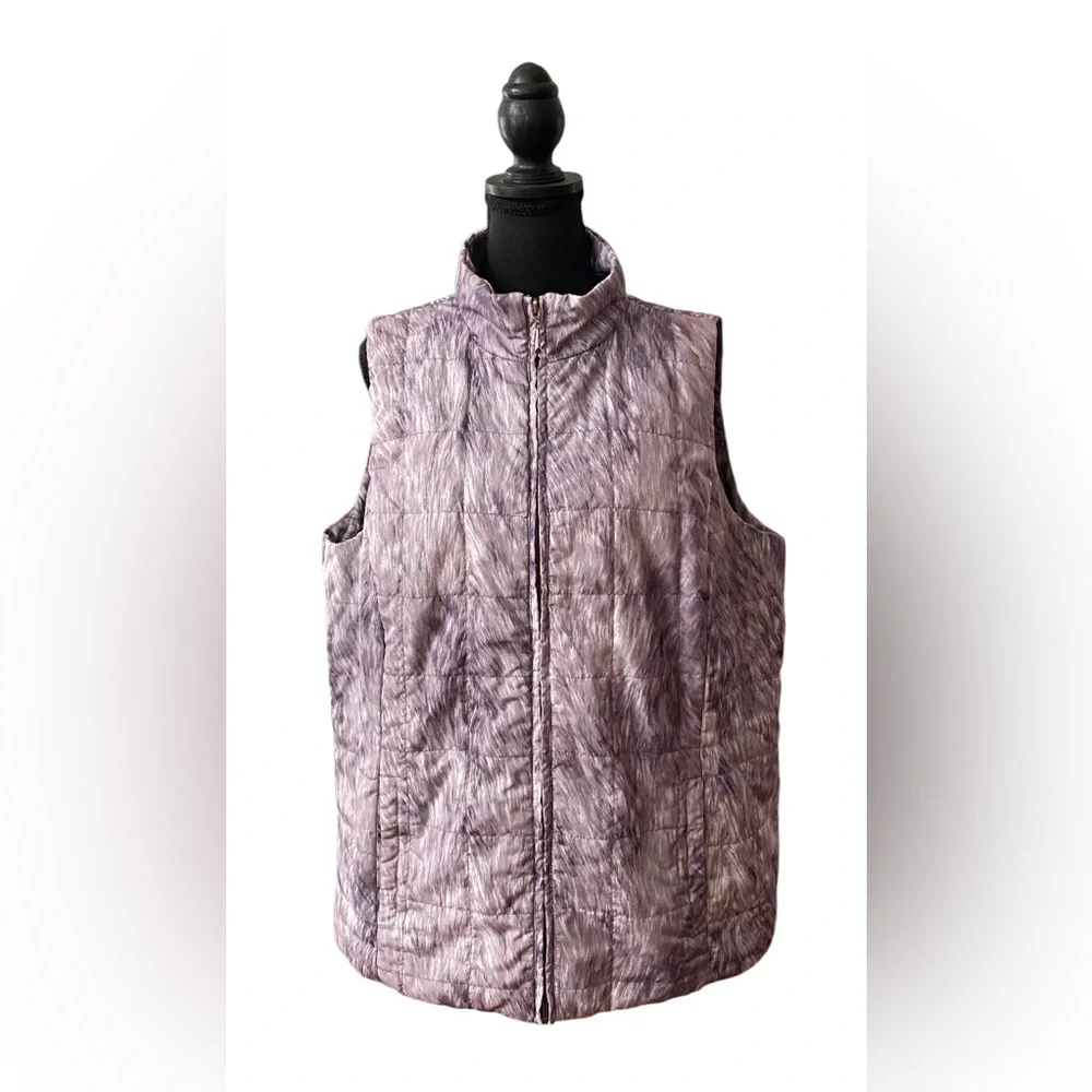 Mountain Lake: Purple, White and Gray Brushed Vest